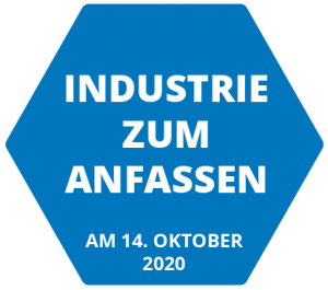 Text: "Industrie zum anfassen – am 14. Oktober 2020"