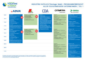 Programmübersicht für die INDUSTRIE INTOUCH 2021