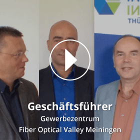 Portrait der Geschäftsführer des Gewerbezentrums Fiber Optical Valley Meiningen
